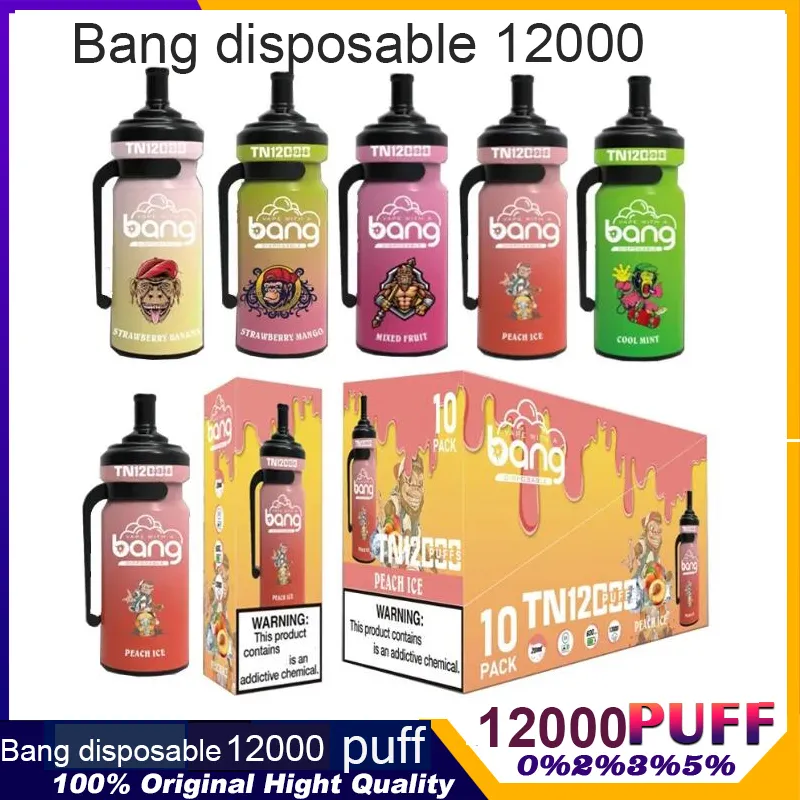 Original Bang TN12000 Vape jetable 20 ml Prérempli TN 12000 Puffs E Cigarette 12K Desechable Bar Pod Dispositif Débit d'air réglable en bas