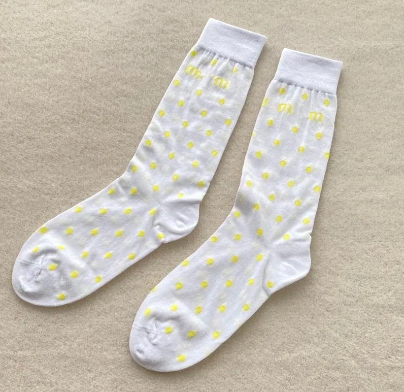 Дизайнерские хлопковые короткие носки для женщин мода Ladies Girls Spring Dot Sock Streetwear Hosieery