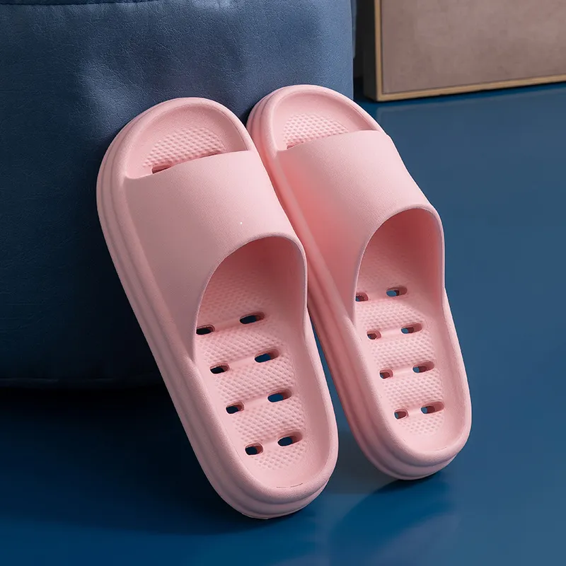 Agujeros Pisos Zapatillas para hombre Sandalias de goma para mujer Zapatos de piscina de baño de playa de verano rosa rojo