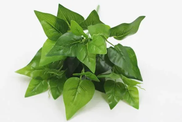 Simulated green lotus plant wall green plant wall matching leaves small 7 chicken heart leaves W1219