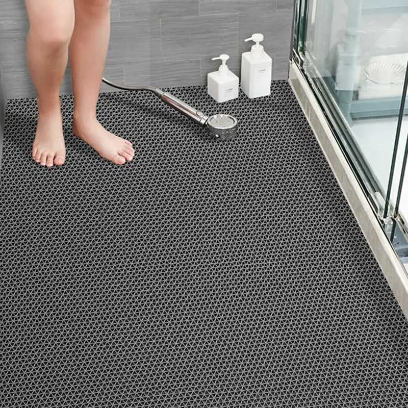 Bath Mats Bathroom Carpet Honeycomb Foot Mat Bathroom Anti-slip Mat Hotel Home Shower Room Bathtub Toilet Bathroom Accessories Set