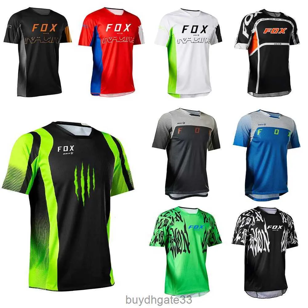 UKWN Heren T-shirts Heren Bat Fox Shirts Korte mouw Downhill Jersey Sneldrogend Ademend Motocross Racing Mountainbike Enduro Mtb T-shirt