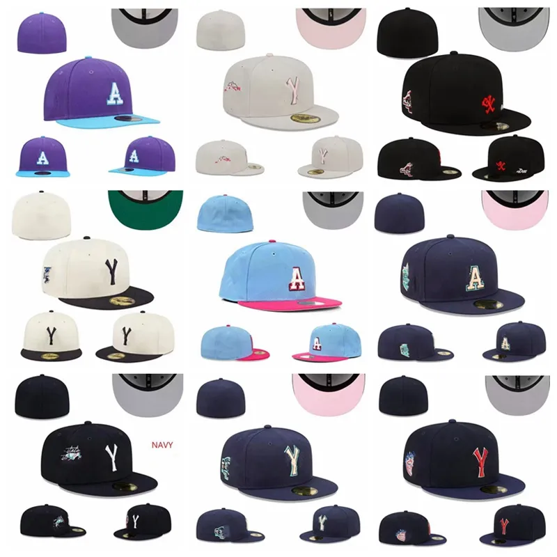 Unisexe Hot ajusté tailles de chapeaux Fit Baseball Football Snapbacks Designer Chapeau plat ACTIVE ACTIVE BRODERIE MAIS COTTON CAPS TOUTES