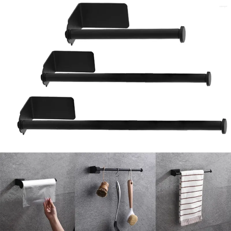 Set di accessori per il bagno Porta carta igienica senza perforazione Adesivo per bagno Cucina Rotolo in acciaio inossidabile Organizzatore da parete Accessori per la casa