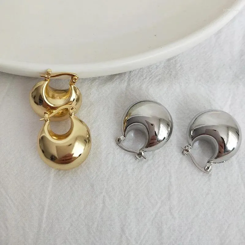 Kolczyki stadnorskie pozłacane metalowe grube geometryczne w kształcie litery U dla kobiet proste temperament Vintage Biżuteria Codzienne akcesoria