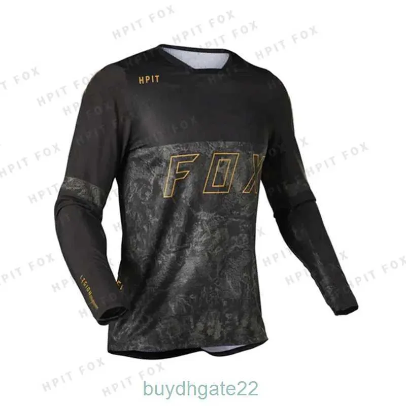 Herren T-Shirts Hpit Fox MTB Radfahren Herren Langarm Jersey Kleidung Outfit Enduro Pro Man Moto Cross Fahrrad Motocross QT58