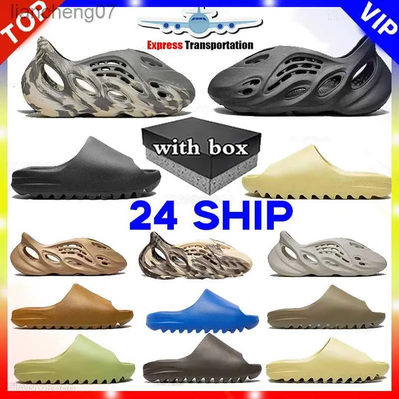 Shoes Sandals Designer Ye Trainers Summer Slider Mens Fashion Yez with Bone White Resin Sand Beach Men Womens Sandalias onyx bone Dhgate 240223