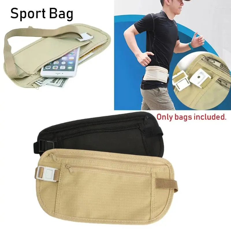 Outdoor Bags Fashion Hidden Wallet Waist Belt Cardbag Cloth Running Bag Chest Packs Passport Money Useful Travel Pouch