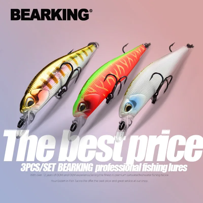 Lures Darking Set başına 3pcs 63mm 5g Sıcak SP Balıkçılık Lures Profesyonel UV Renkleri Minnow Krank Mıknatıs Sistemi Wobbler Model Krank Yem