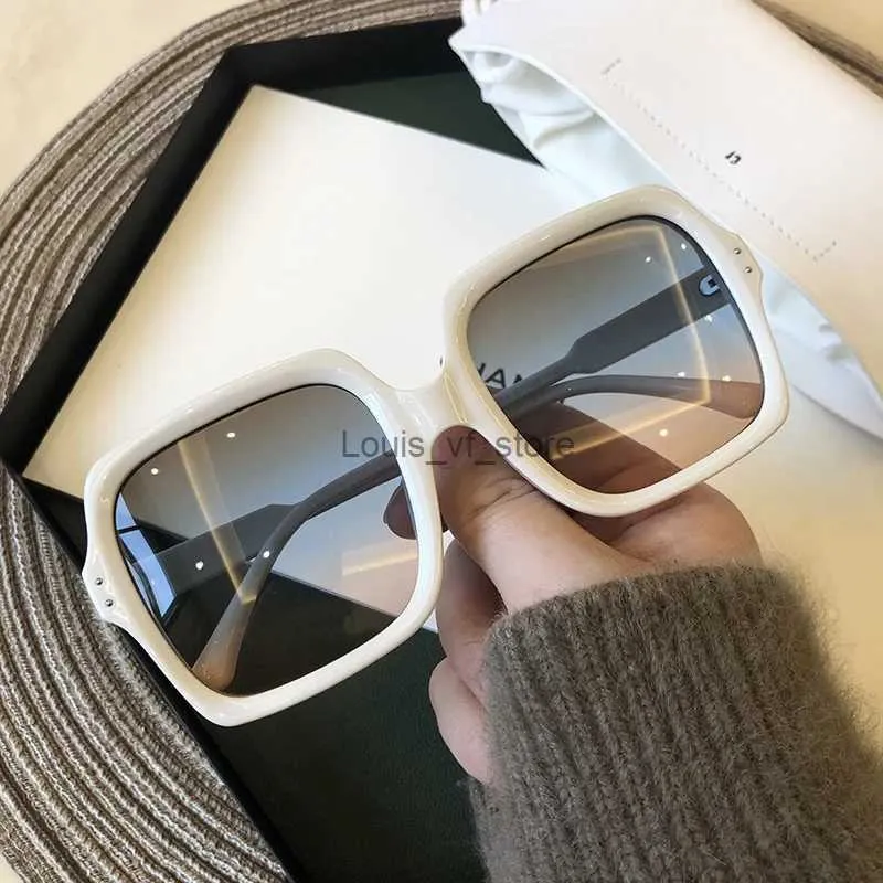 Sunglasses Luxury Brand Square Sunglasses for Women Frame Super Big Sun Glasses 2021 Female Vintage Gradient Male Oculos Feminino Eyewear H24223