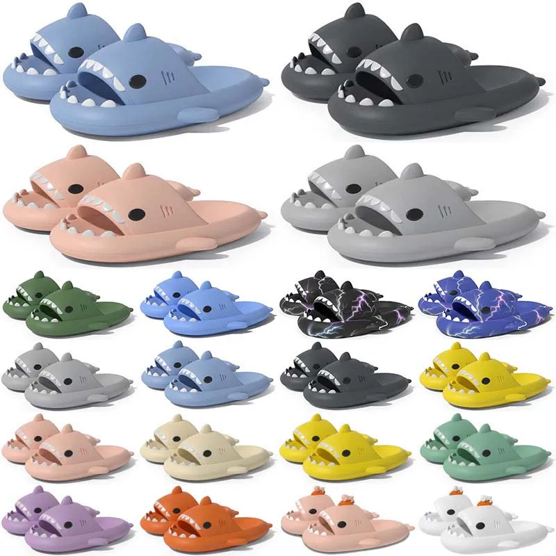 Free Shipping Designer shark slides sandal slipper sliders for men women sandals slide pantoufle mules men women slippers trainers flip flops sandles color67