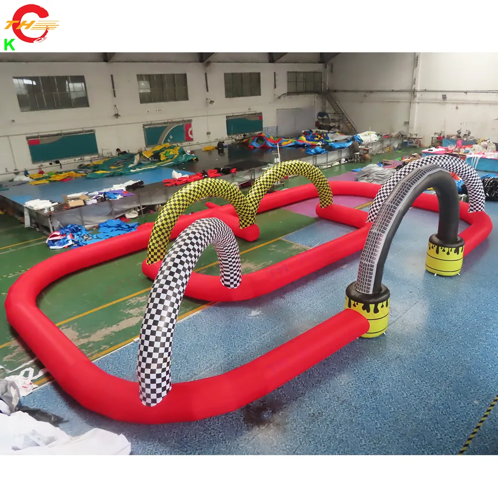 Inflatable Race Track Game Toys for Kids: Blow Up Car Swing Cars & Didi ...