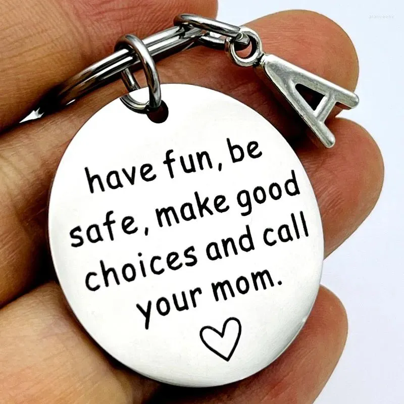 Inspirational Drive Safe Keychain - Gift From Mom To Son Or Daughter, Stainless Steel Keyring - View #11
