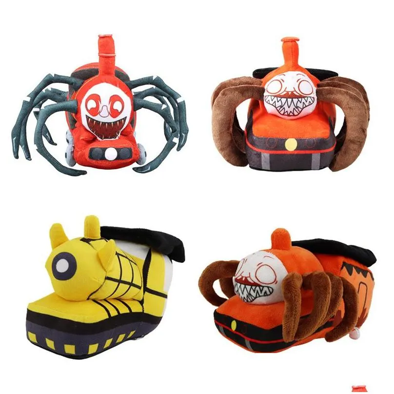 Animais de pelúcia de pelúcia jogo de terror aranha trem brinquedo figura dos desenhos animados choo charles p brinquedos entrega gota presentes dhydo