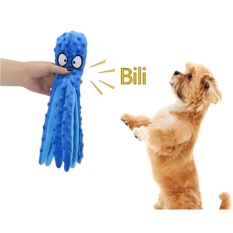 Animali di peluche ripieni 8 zampe Polpo morbido P Giocattoli per cani Giochi all'aperto Cani striduli interattivi Giocattolo Ecoscandaglio Carta sonora Masticare i denti D Dhzvh