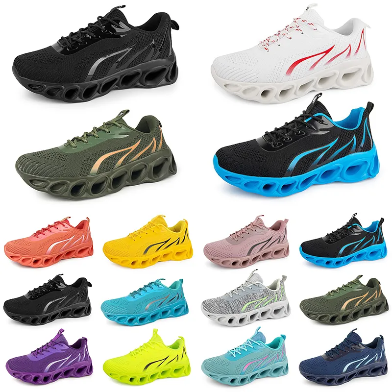 Gai Men Women Running Shoes Trainer Triple Black White Red Yellow Green Green Peach Teal Purple Pink Fuchsia Treasable Sports Sneakers One Gai