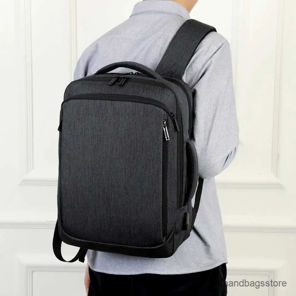 Litthing Рюкзак для ноутбука Мужчины Мужские рюкзаки Бизнес-ноутбук Mochila Водонепроницаемый рюкзак Сумки для зарядки через USB Дорожный рюкзак Q12212970