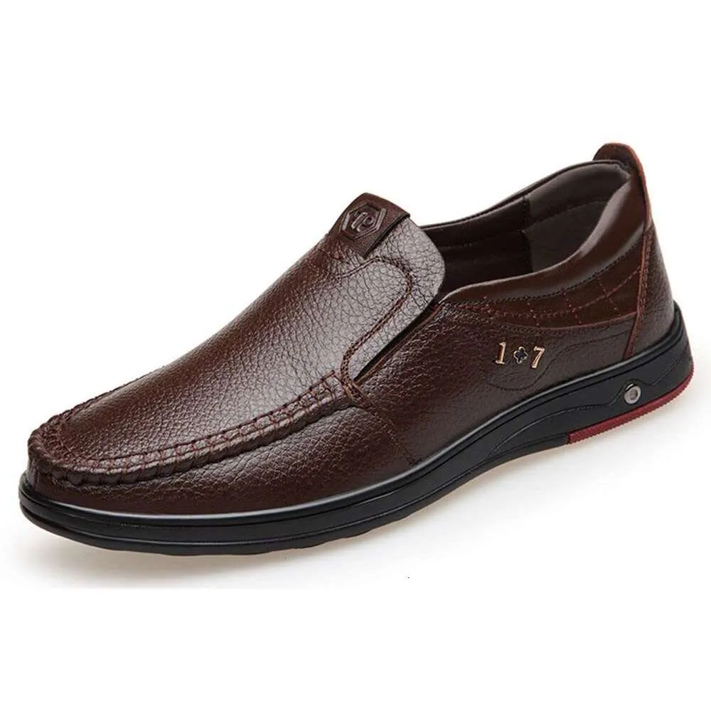 Mitvr Casual Leather Business One Step Chaussures de conduite confortables et à la mode pour hommes