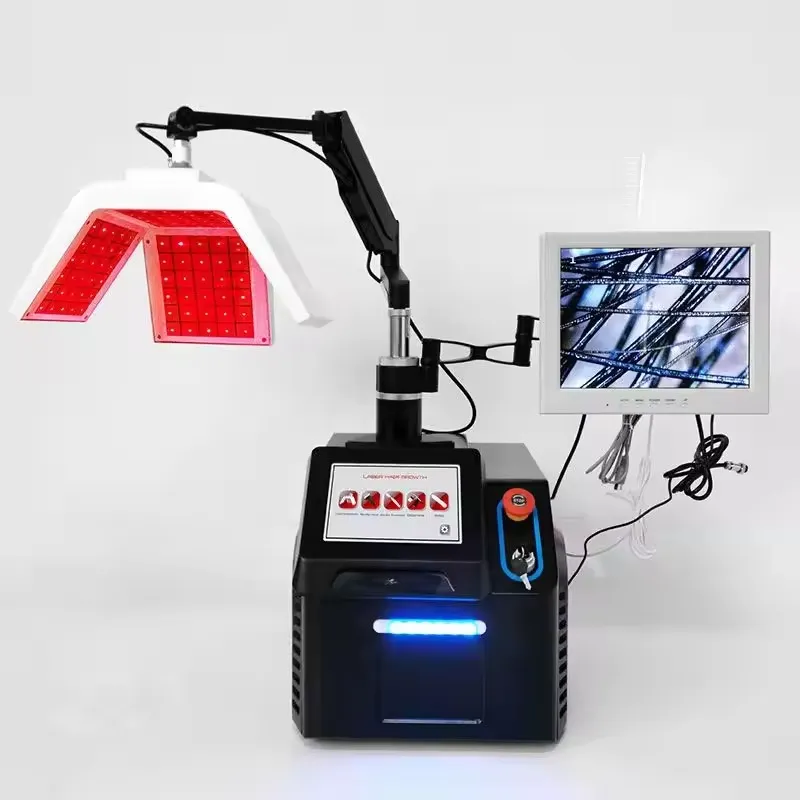 2024 5 in 1 hair growth machine pdt led red light therapy anti hair loss treatment machine Hair Analyzer Faster Growing