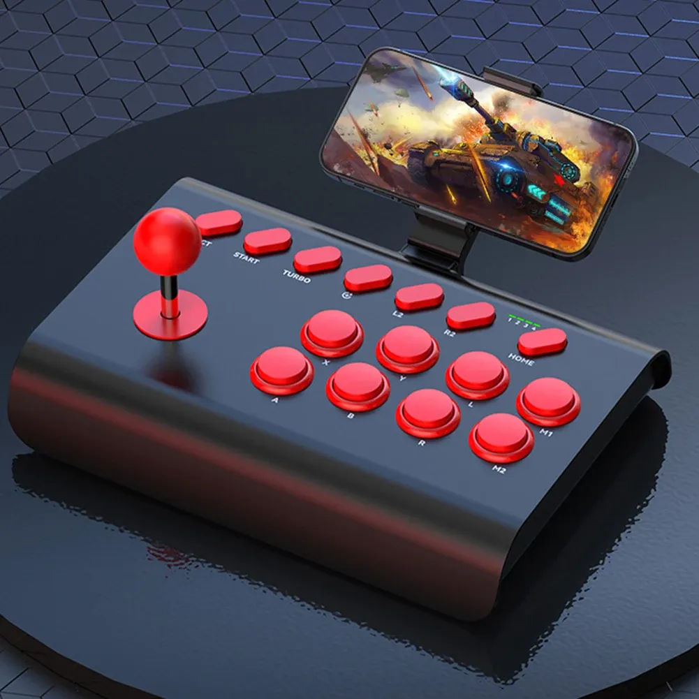 Joysticks Arcade Game Fight Stick Pnered/Bluetooth Wireless/2.4G 3Mode Połączenie z Makro Turbo dla PS4/PS3/Xbox One/Switch/PC