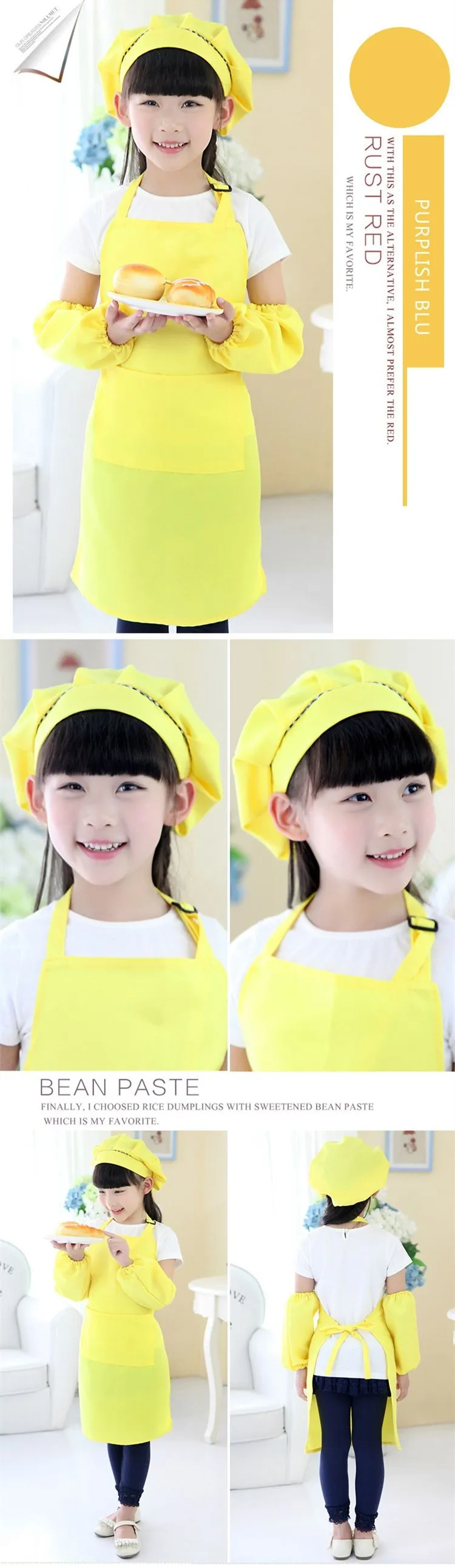 Kids Aprons Pocket Craft Cooking Baking Art Painting Kids Kitchen Dining Bib Children Aprons Kids Aprons A-0380