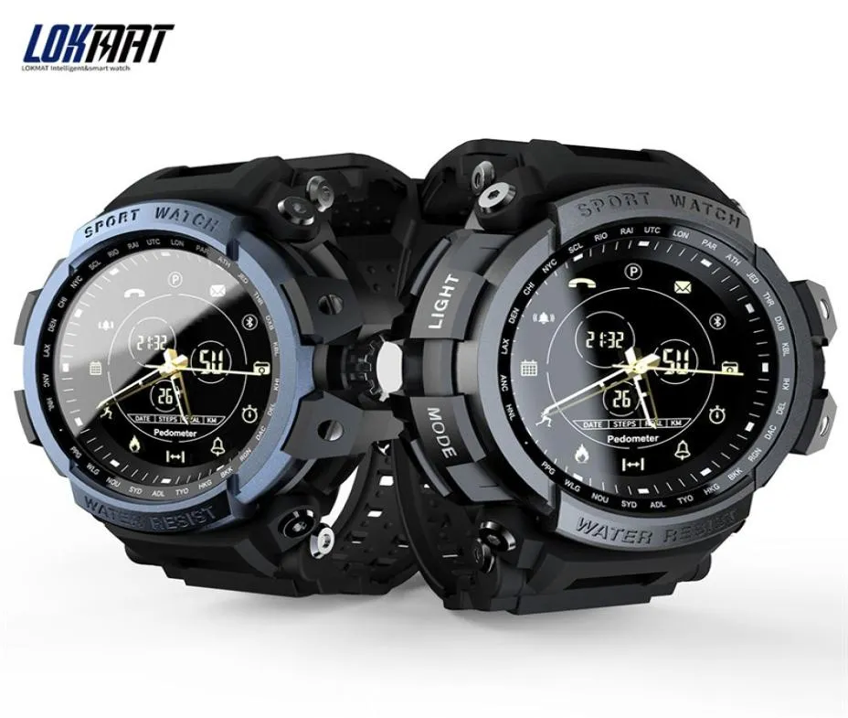 Lokmat Sport Smart Watch Professional 5Atm Waterproof Bluetooth Call påminnelse Digital Men Clock Smartwatch för iOS och Android3495423