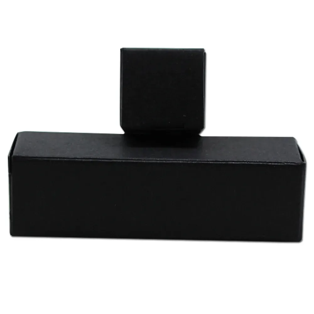 2x2x7.1 cm Black Paper Kraft Paper Lip Stick Storage Boxes for Birthday Gifts DIY Lipstick Perfume Bottle Cardboard Packaging Box