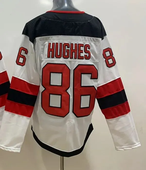 Jack Hughes NJ Hockey Jerseys Jesper Bratt Nico Hischier Dougie Hamilton Dawson Mercer Miles Wood Ryan Graves John Marino Yegor Sharangovich Tomas Tatar Stevens