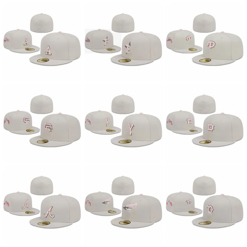 2024 Eingebaute Hüte Schnappbacks von White Hut Verstellbarer Baskball -Kappen alle Team -Mode -Hip -Hop -Hüte für Männer flach geschlossene Mützen Sport Cap