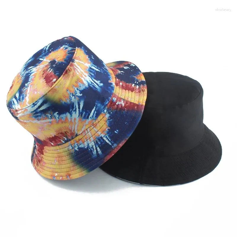 Berretti Cappello da pescatore Pescatore reversibile Pesca colorata Graffiti Tie Dye Bob Caps Hip Hop Gorros Uomo Donna