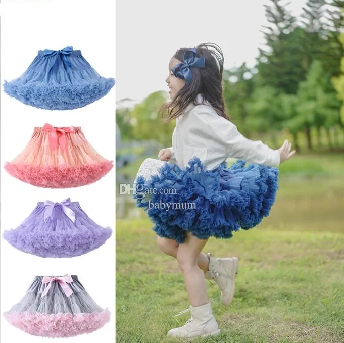 Summer Spring Baby Girls Tutu kjolar Party Princess Puffy kjol Söta barn pettiskirt tyll klänning