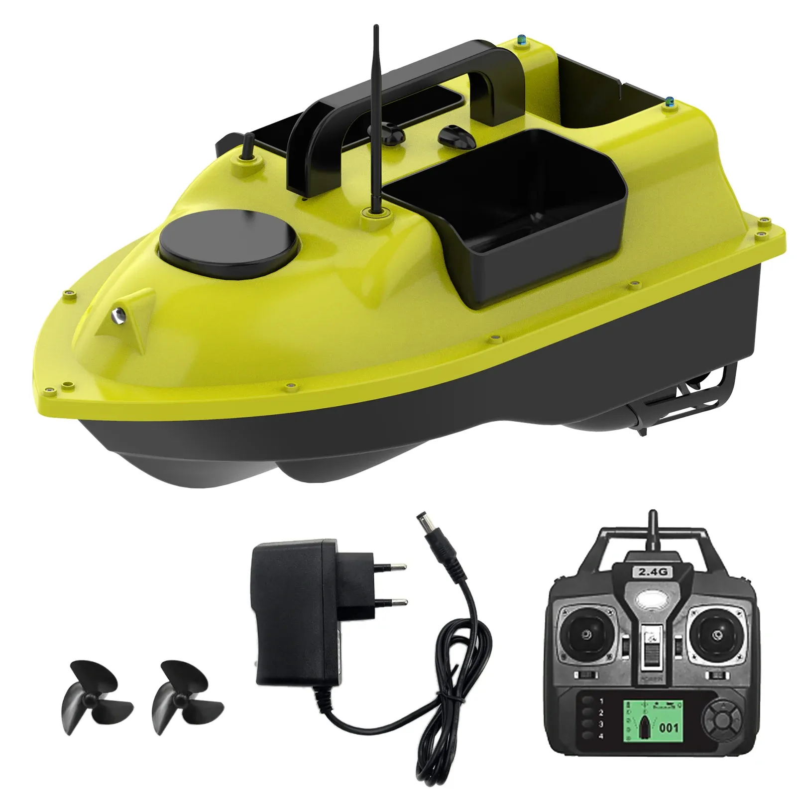 ACCESSOIRES D18B GPS Fishing Bait Boat w / 3 Bait Conteners Boot Automatic Bait 400500m Range Range Boat de pêche TACLE DE PRESSION EN SEA 2021