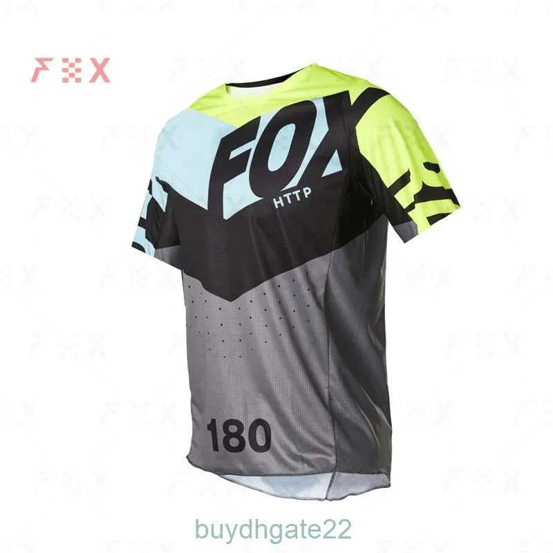 T-shirts pour hommes Nouveau Fox Speed ​​Drop à manches courtes Vêtements à séchage rapide Vélo Montagne Véhicule tout-terrain Évacuant l'humidité Chemise culturelle T-shirt TMP8