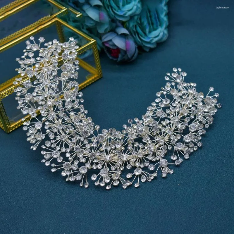 Headpieces A107 Rhinestone Wedding Luxury Crystal Hair Ornaments for Women Girls Brides Tärnor Huvudbonad Brudtillbehör