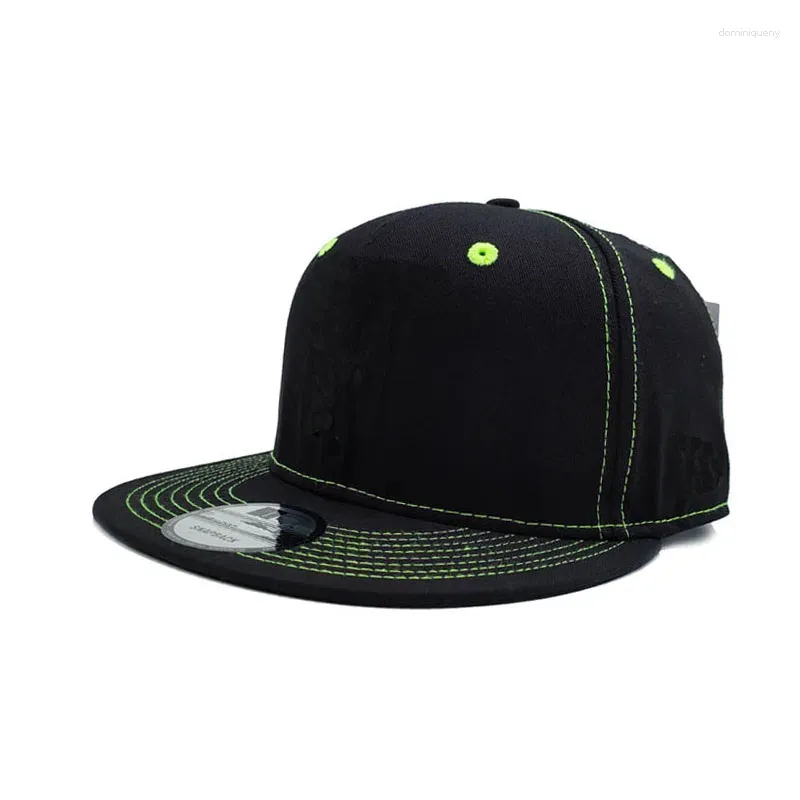 Casquettes de balle en gros Baseball 3D broderie vert casquette de course pour hommes os moto Snapback réglable Hip Hop chapeau unisexe haute