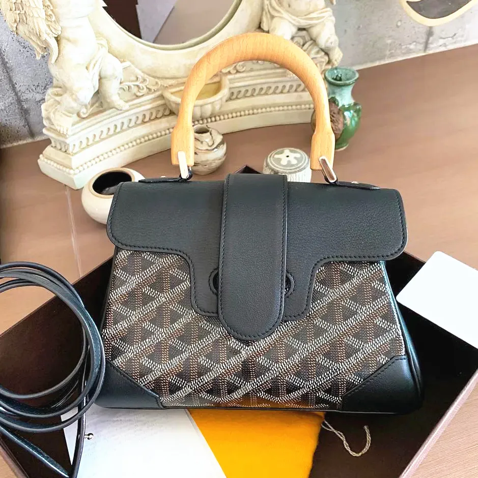 Üst tutamak lüks saigon tote çanta tasarımcısı debriyaj kanat ahşap çanta kadın gerçek deri omuz askısı çanta erkekler seyahat crossbody pochette serin makyaj dhgate çanta