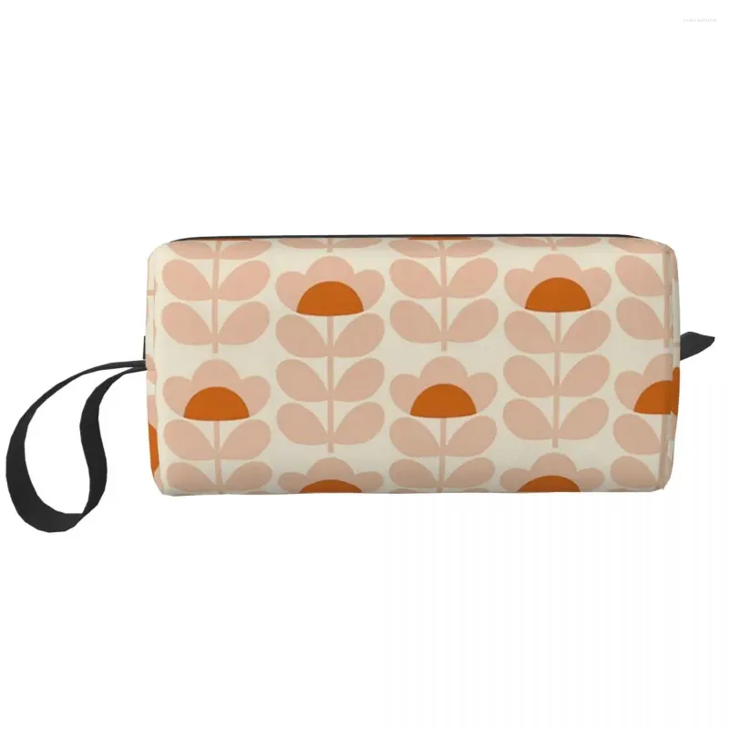 コスメティックバッグOrla Kiely Makeup Bag Pouch Colorful Leaf Travel Toyreatry Organizer Storage for Women