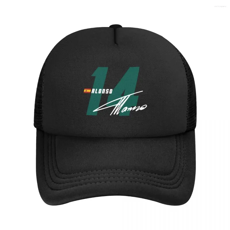 Cappellini da baseball personalizzati Alonso 14 numero firma berretto da baseball uomo donna regolabile F-1 cappello da camionista da corsa per auto sportive da esterno