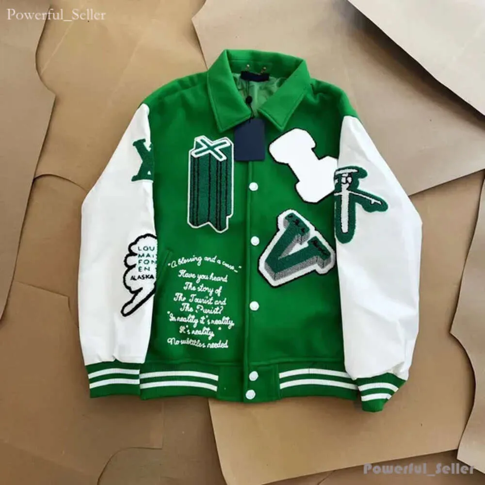 Varsitys Ceket Mens Luxurys Tasarımcı Ceketler Tek Göğüslü Sıcak Spor Giyim Koru Sıcak Spor Giyim Beyzbol Ceket Yeşil Beyzbol Üniforma Viutonity Ceket 11 Jacket 4070