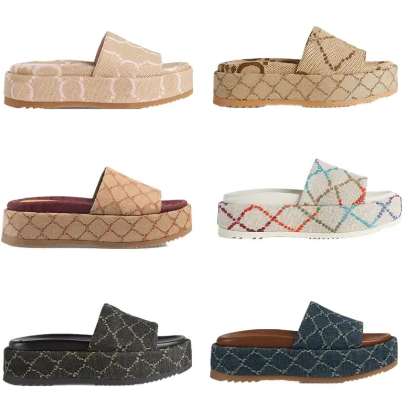 Designer tofflor glider mode macaron sandaler damer sommar strand ränder avslappnade flip flops höjande tofflor designer tofflor sandaler bomull fluffig päls