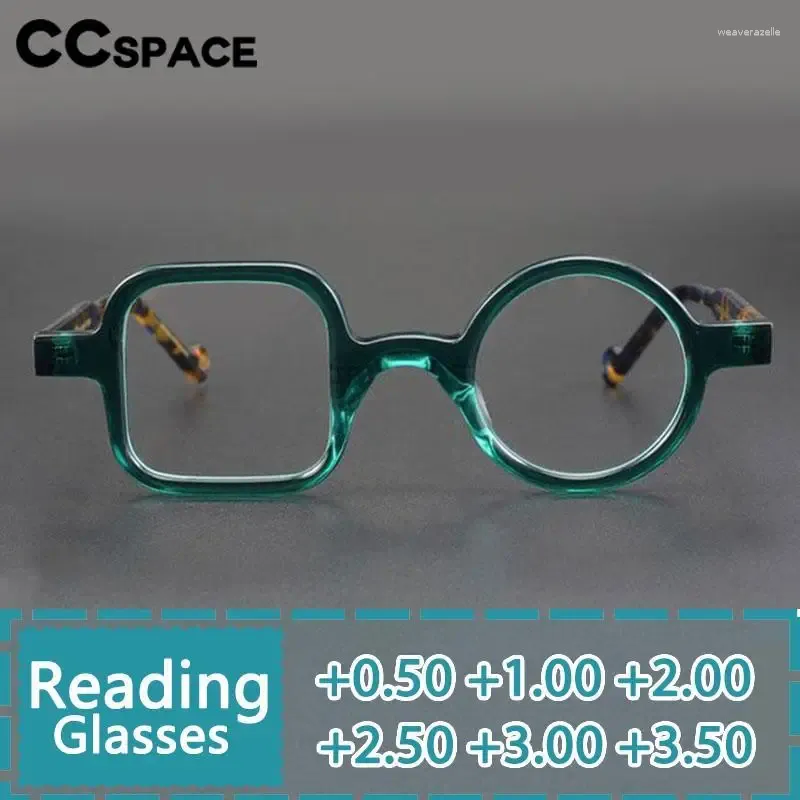 Occhiali da sole R49307 Lady Trend Occhiali da lettura asimmetrici in acetato Uomo Occhiali da presbite ottici retrò di alta qualità Diottrici 50-300