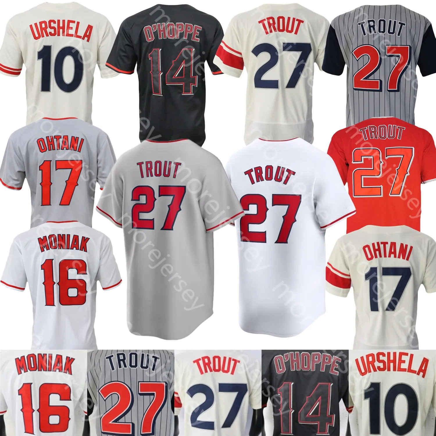 Maglia da baseball Mike Trout Nolan Schanuel Anthony Rendon Jo Adell Jared Walsh Logan O'Hoppe Taylor Ward Moniak Hicks Soto Adams Canning Reggie Jackson Detmers