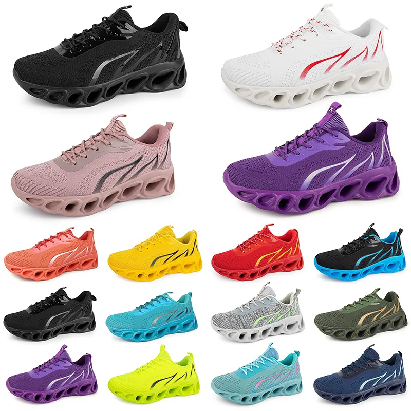 män kvinnor löparskor mode tränare trippel svart vit röd gul lila grön blå persika teal lila rosa fuchsia andningsbara sport sneakers trettio två gai