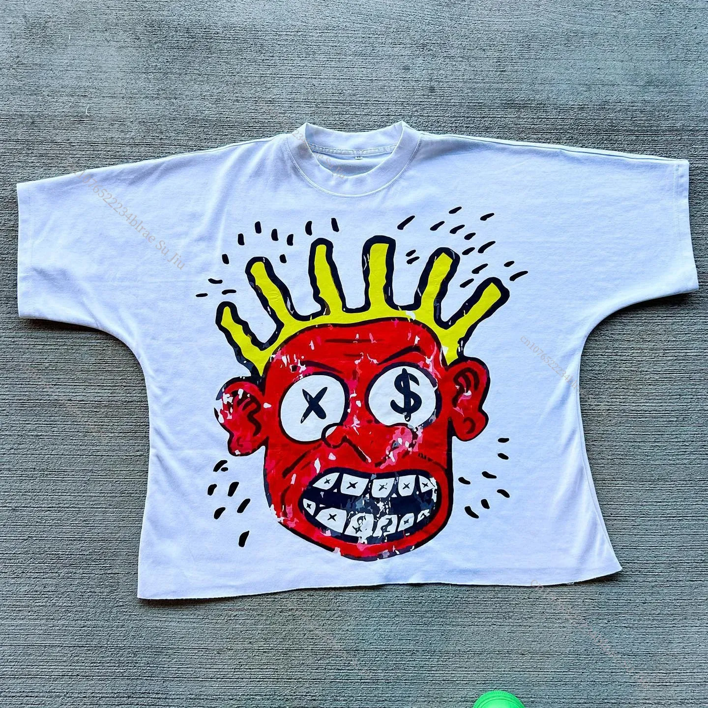 Férfi pólók, Kdis Little Devil Graffiti Hip Hop Nyomtatott Utcai Rövid Ujjú Póló Férfi Női Nyári Retro_voghion.com