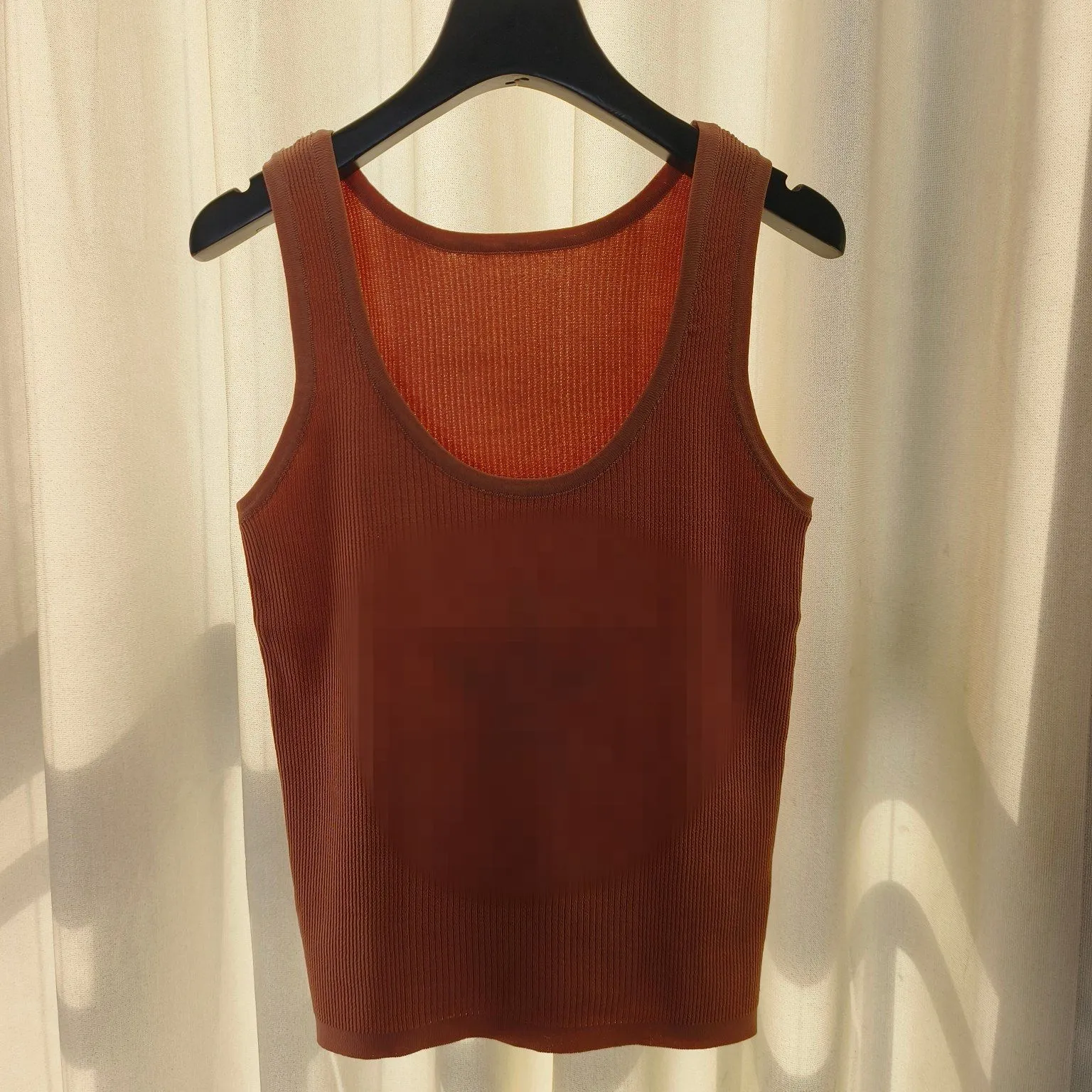 2024 Zwart/Wit/Bordeaux Geometrische Borduren Dames Tanks Camis Merk Dezelfde Stijl DH002