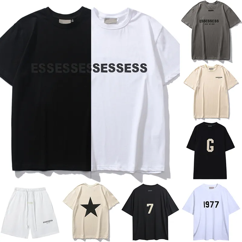 2024 Essentials Hommes T-shirt Poitrine Lettre Imprimer Marée Essentialsweatshirts À Manches Courtes High Street Lâche Oversize Casual Femmes Essentialshoodie Coton Tops