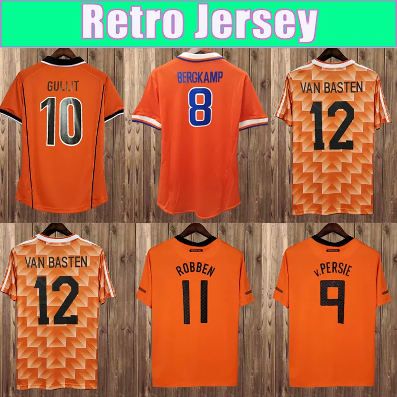 1992 2010 Nederländerna fotbollströjor retro herr landslag Gullit van Basten Bergkamp V. Persie Sneijder Robben hem borta 3: e fotbollströjor