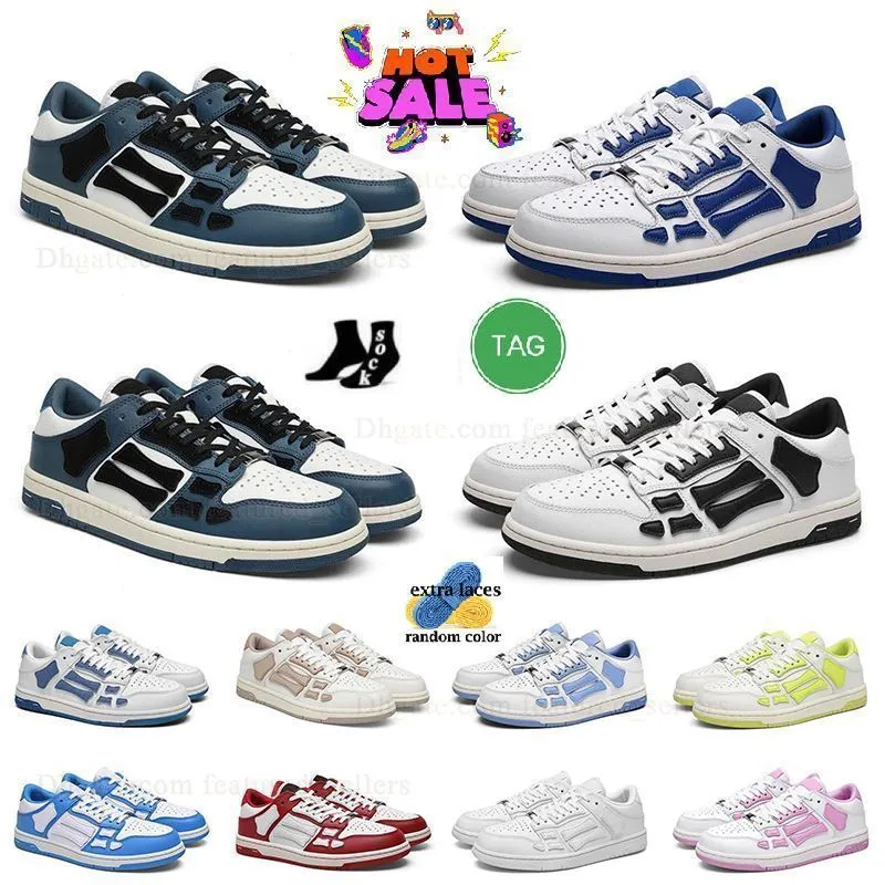 Chaussure squelette unisexe de luxe ami LOW noir blanc rouge noir blanc bleu rose marron bleu violet vert jaune fluorescent noir rouge blanc NOW Bone chaussures