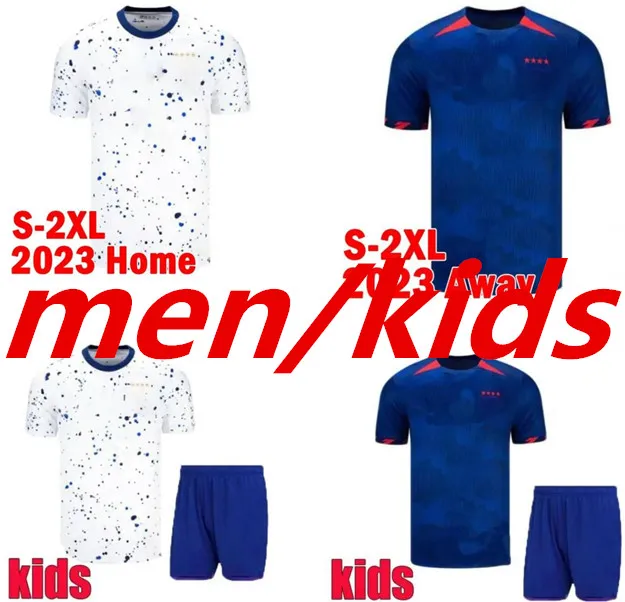 Wereldbeker 2023 Verenigde Staten PuLIsIC voetbalshirts McKeNNIE REYNA McKENNIE WEAH SWaNSON USAs MORGAN RAPINOE Heren dames / kindertenue Voetbalshirt 999