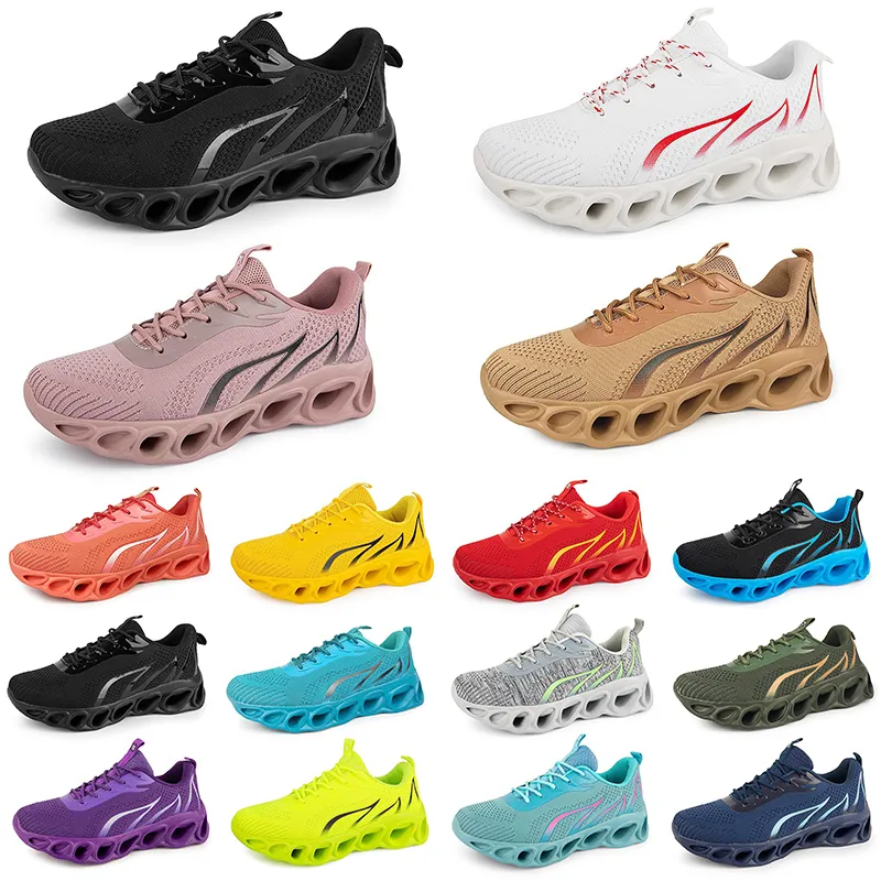 hommes femmes chaussures de course entraîner triple noir blanc rouge jaune violet vert bleu pêche sarcelle violet rose clair fuchsia brisé les baskets sportives respirantes dix-huit